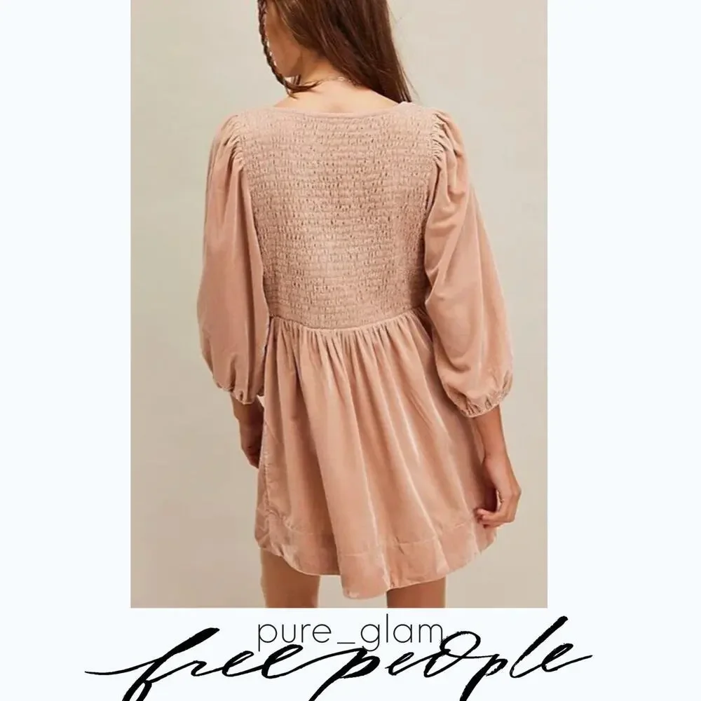 Free People velvet mini dress